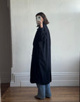 Vintage Australian Made Wool and Cashmere Oversized Coat Noir