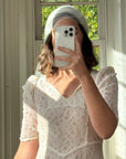 Vintage 30s Bias Cut Lace Wedding Dress Creme