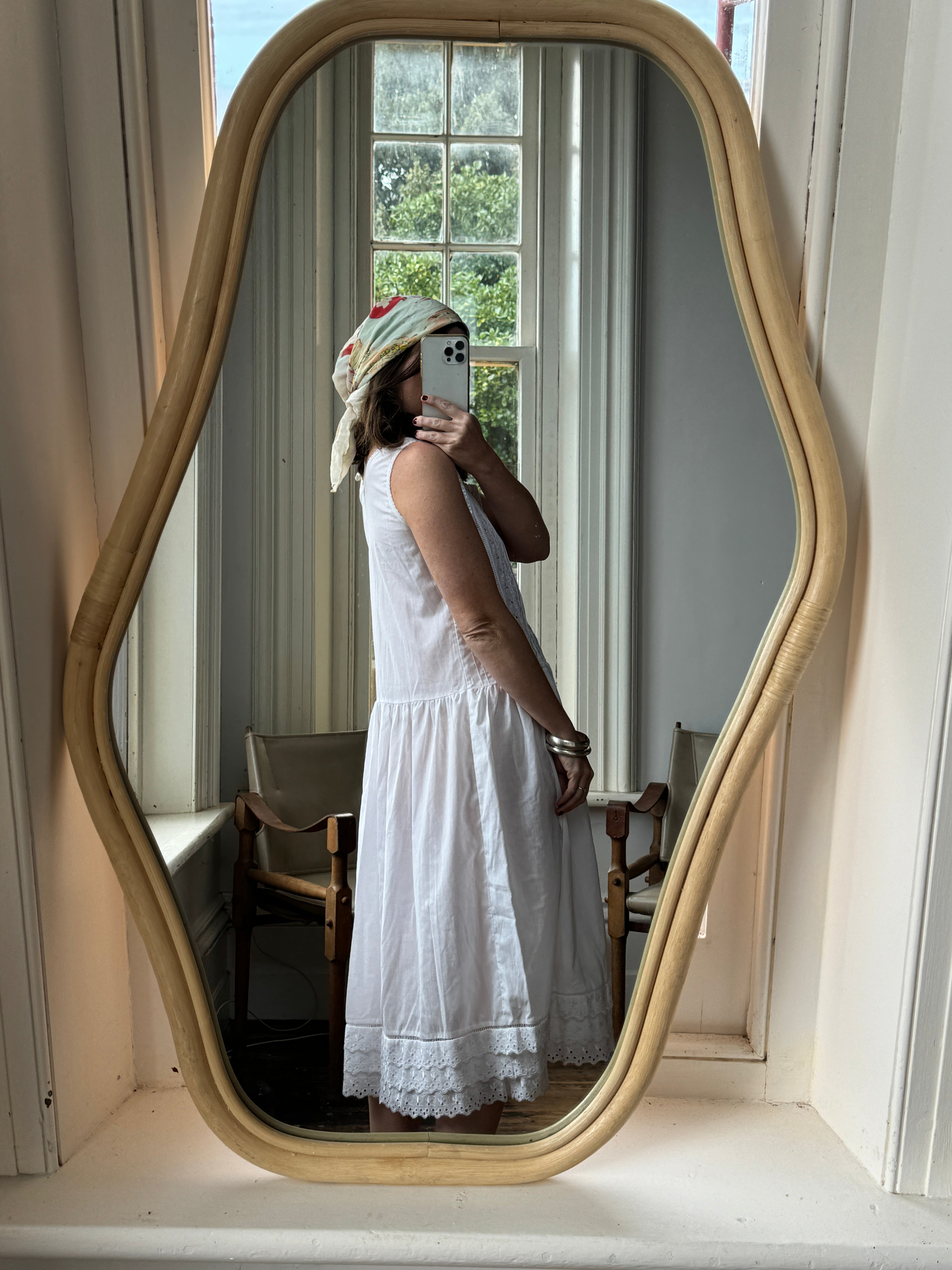 Vintage 90s Cotton Broderie Anglaise Sundress