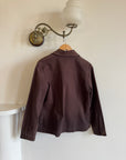 Vintage 90s Cotton Utility Shirt Chocolate