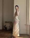 Vintage 20s Sheer Lace Bias Cut Wedding Gown