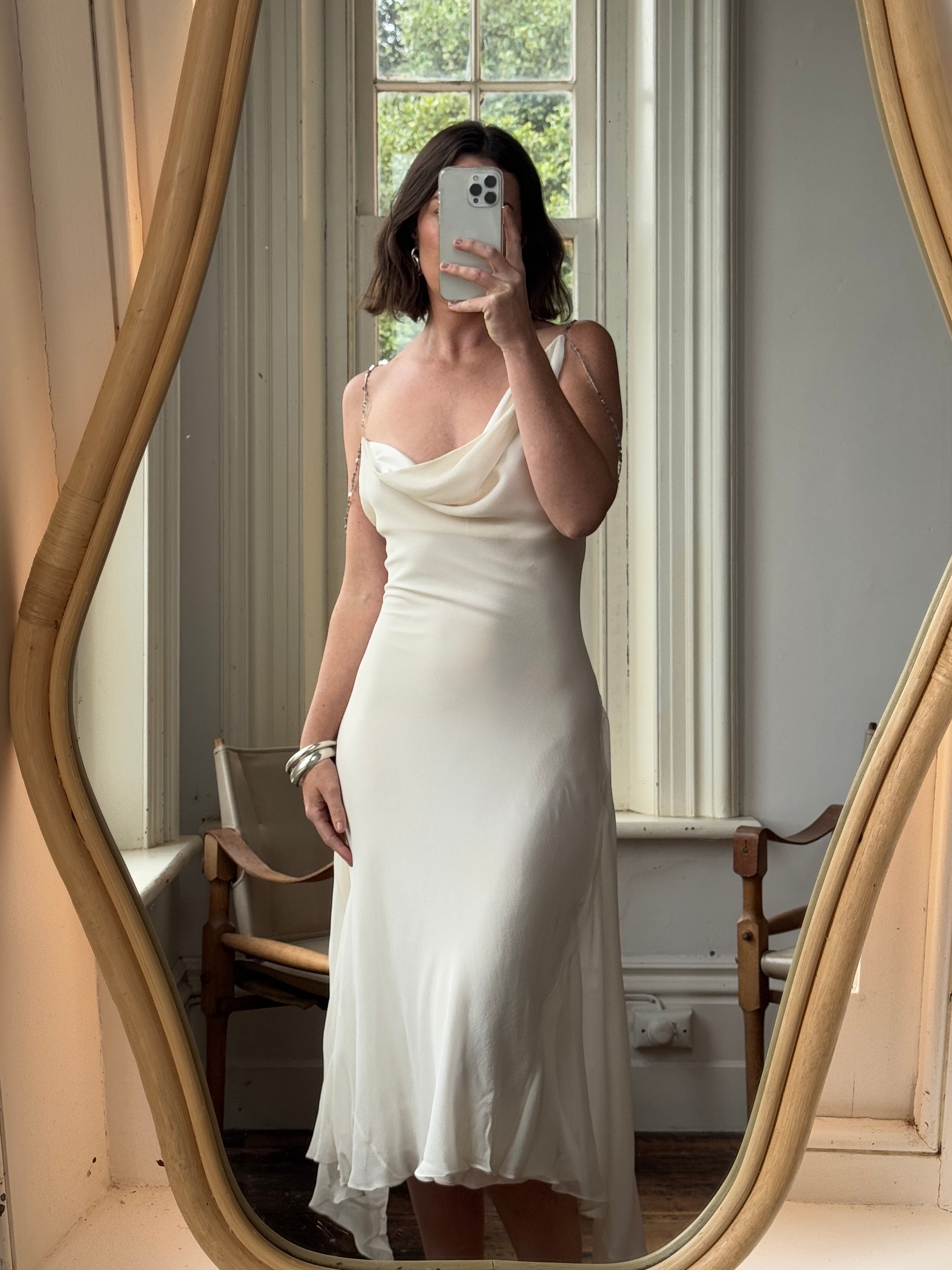 Vintage 2002 Collette Dinnigan Runway Documented Pure Silk Butterfly Dress