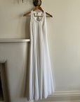 Vintage Halter A-Line Daisy Wedding Dress