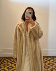 Vintage Champagne Faux Fur Coat