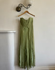 Vintage 90s Olive Strapless Fairy Dress