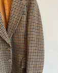 Vintage 90s Brown and Olive Tweed Wool Blazer