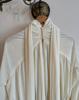 Vintage 70s Drapey Poolside Dress Creme