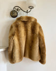 Vintage Australian Made Caramel Faux Fur coat