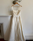 Vintage Y2K Vera Wang Silk Pleated Wedding Gown