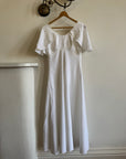 Vintage 60s Crepe Caplette Wedding Dress