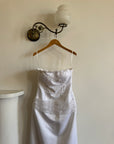 Vintage 90s Drop Waist Floral Wedding Dress