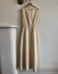 Vintage 60s Crinkle Classic Dress Creme