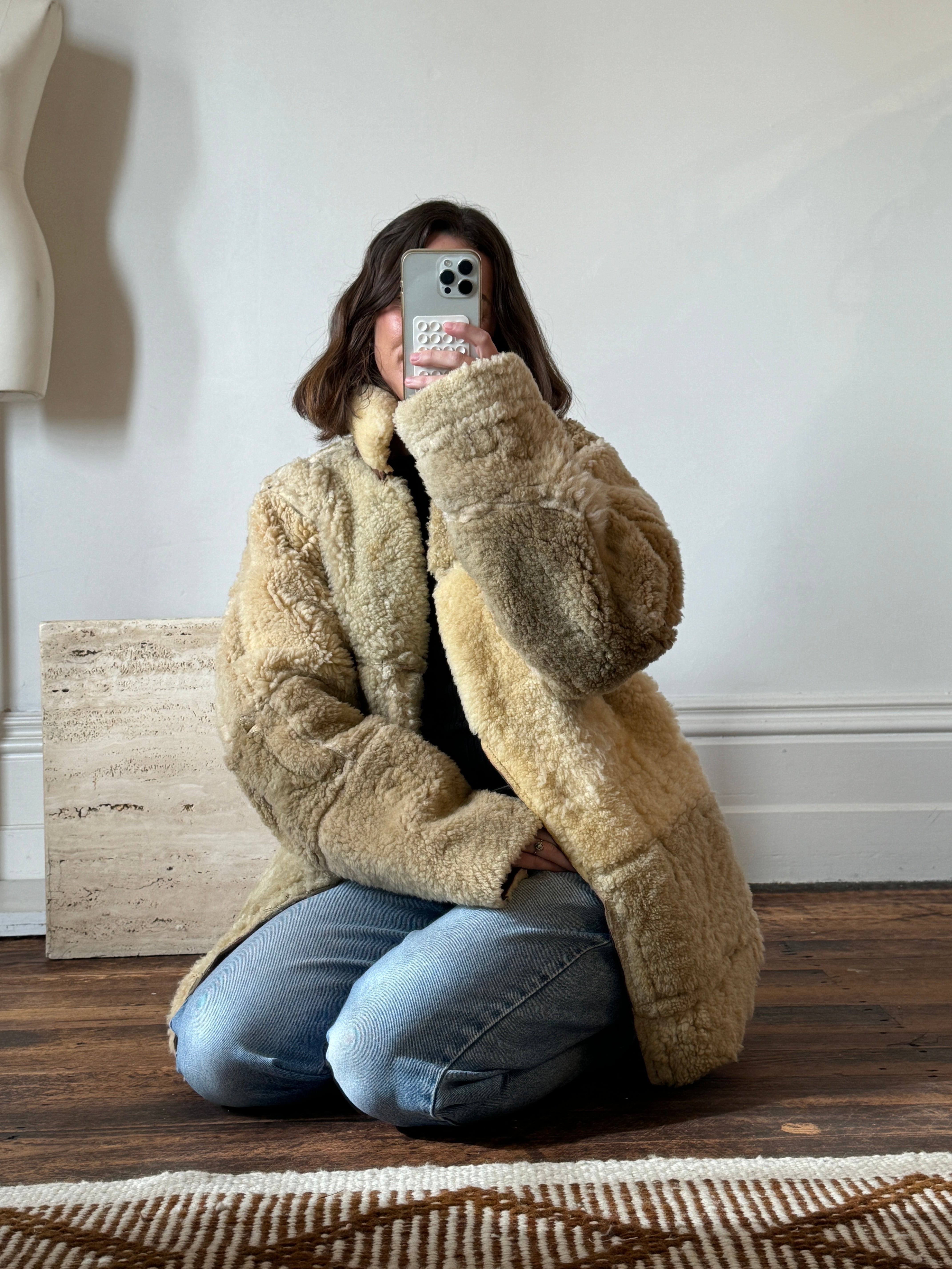 Vintage Rare Shearling Patchwork Jacket