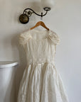 Vintage 50s Sheer Brodiere Anglaise Tiered Wedding Dress