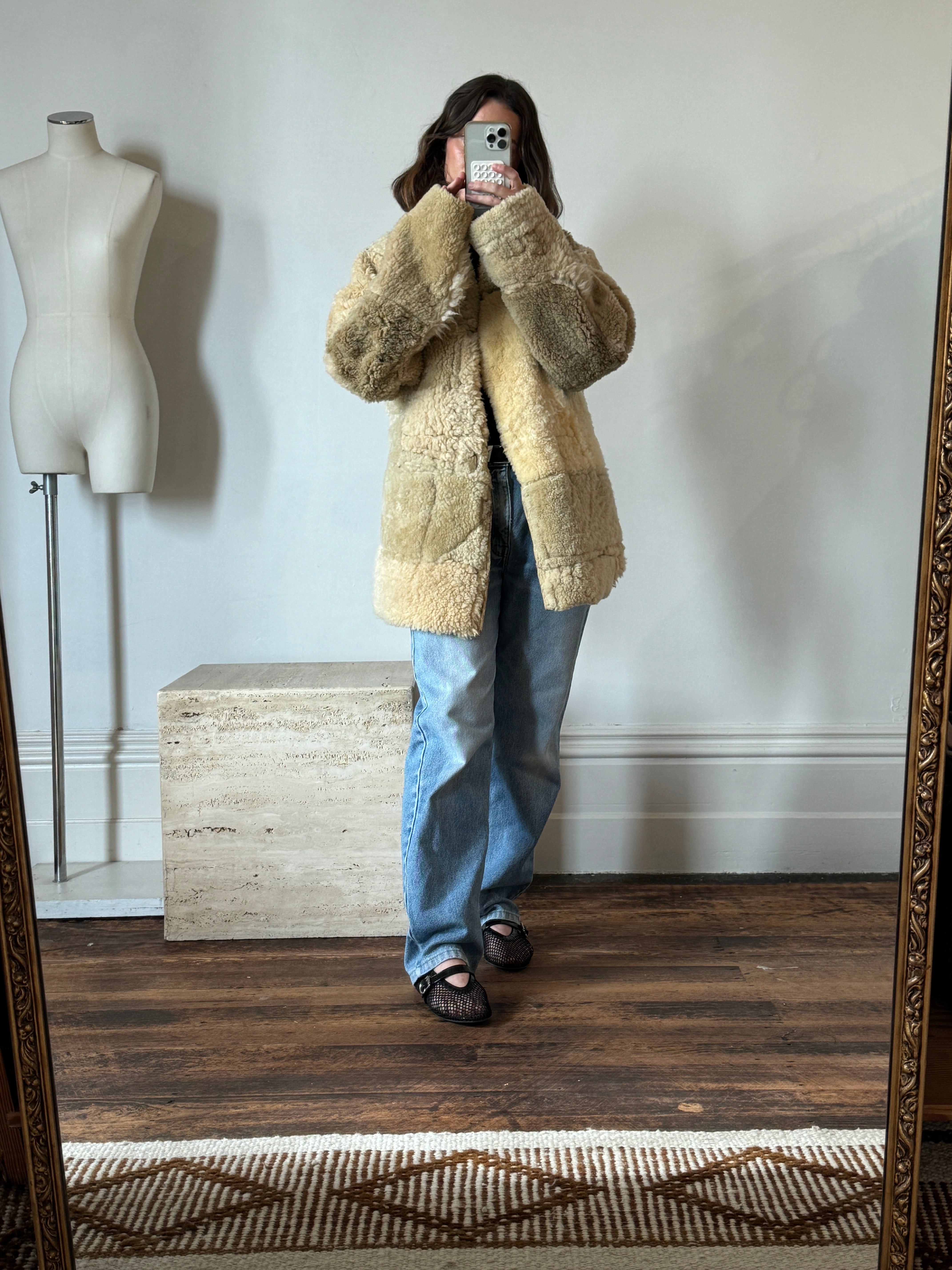Vintage Rare Shearling Patchwork Jacket