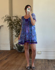 Vintage 60s Moonflower Slip and Cape Set