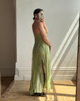 Vintage 90s Olive Strapless Fairy Dress