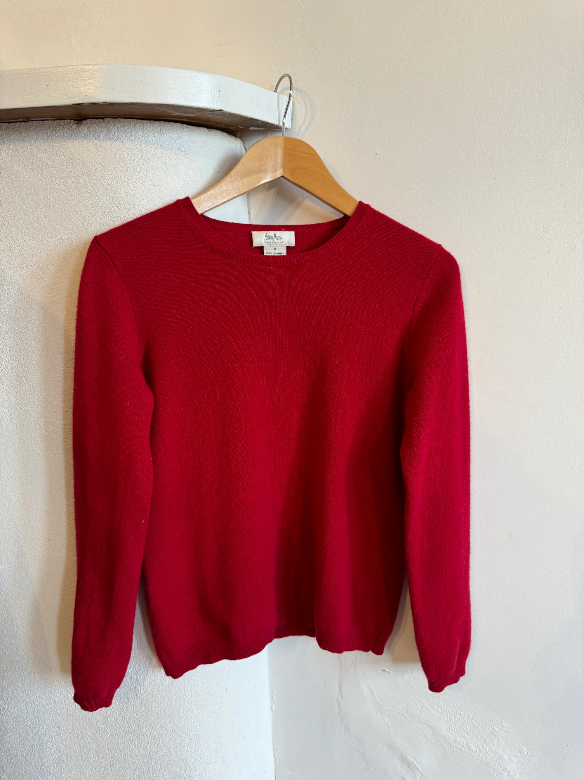 Vintage 90s Neiman Marcus Cashmere Knit Lipstick Red