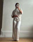 Vintage Y2K Sheer Chiffon Sheer Tiered Blouse