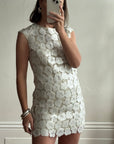 Vintage Y2K Lace Sequin Flower Mini Dress