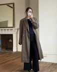 Vintage 70s Showerproof Double Breasted Trench Coat Olive