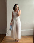 Vintage 40s Cotton Lace Strappy Bridal Sundress