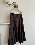 Vintage 90s Chocolate Brown A Line Maxi Skirt