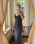 Vintage 90s Bias Cut Prom Dress Noir