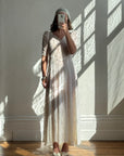 Vintage 30s Bias Cut Lace Wedding Dress Creme