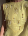 Vintage 60s Beaded Mini Dress Banana
