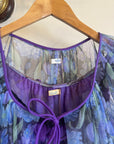 Vintage 60s Moonflower Slip and Cape Set