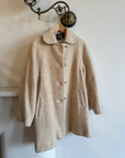 Vintage Creme Mohair and Wool Short Button Up Coat