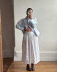 Vintage Edwardian Cotton Basque Waist Skirt