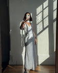 Vintage 90s Silver Sequin Fairy Wedding Dress With Scarf