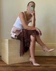 Vintage 90s Glitter Fairy Skirt Chocolate Pink