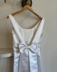 Vintage 90s Satin Bow Bridal Gown