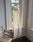 Vintage Y2K Rosette Bridal Slip Dress Champagne Satin