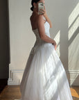 Vintage Y2K Pure Silk Drop Waist Princess Wedding Gown