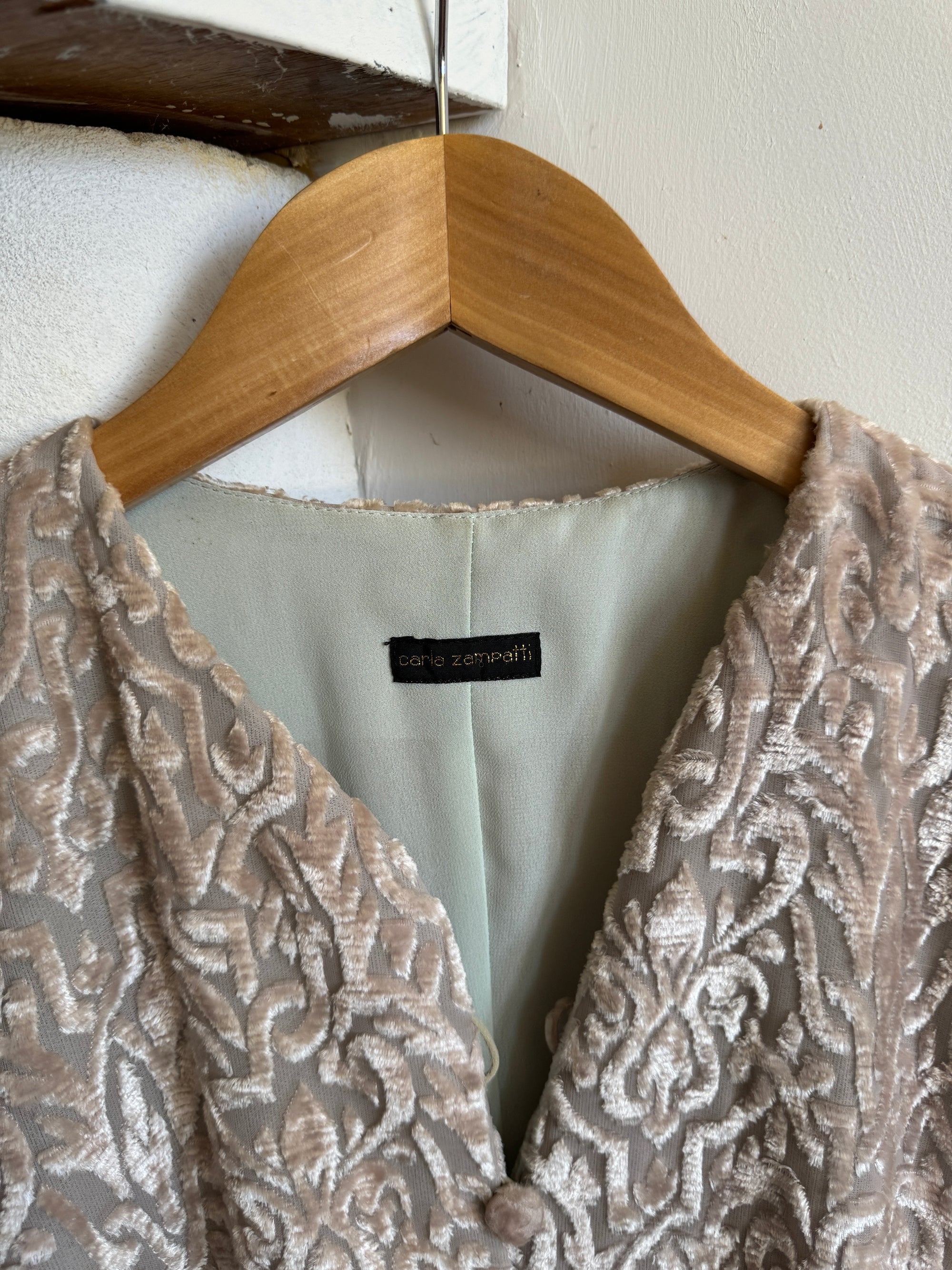 Vintage Carla Zampatti Velvet Jacquard Top