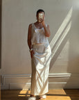 Vintage 60s Sequin Bow Bridal Tank