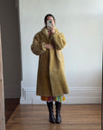 Vintage 70s Faux Shearling Butter Caramel Coat
