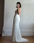 Vintage Y2K Slinky Beaded Wedding Slip Dress