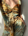 Vintage Y2K Golden Bodycon Dress
