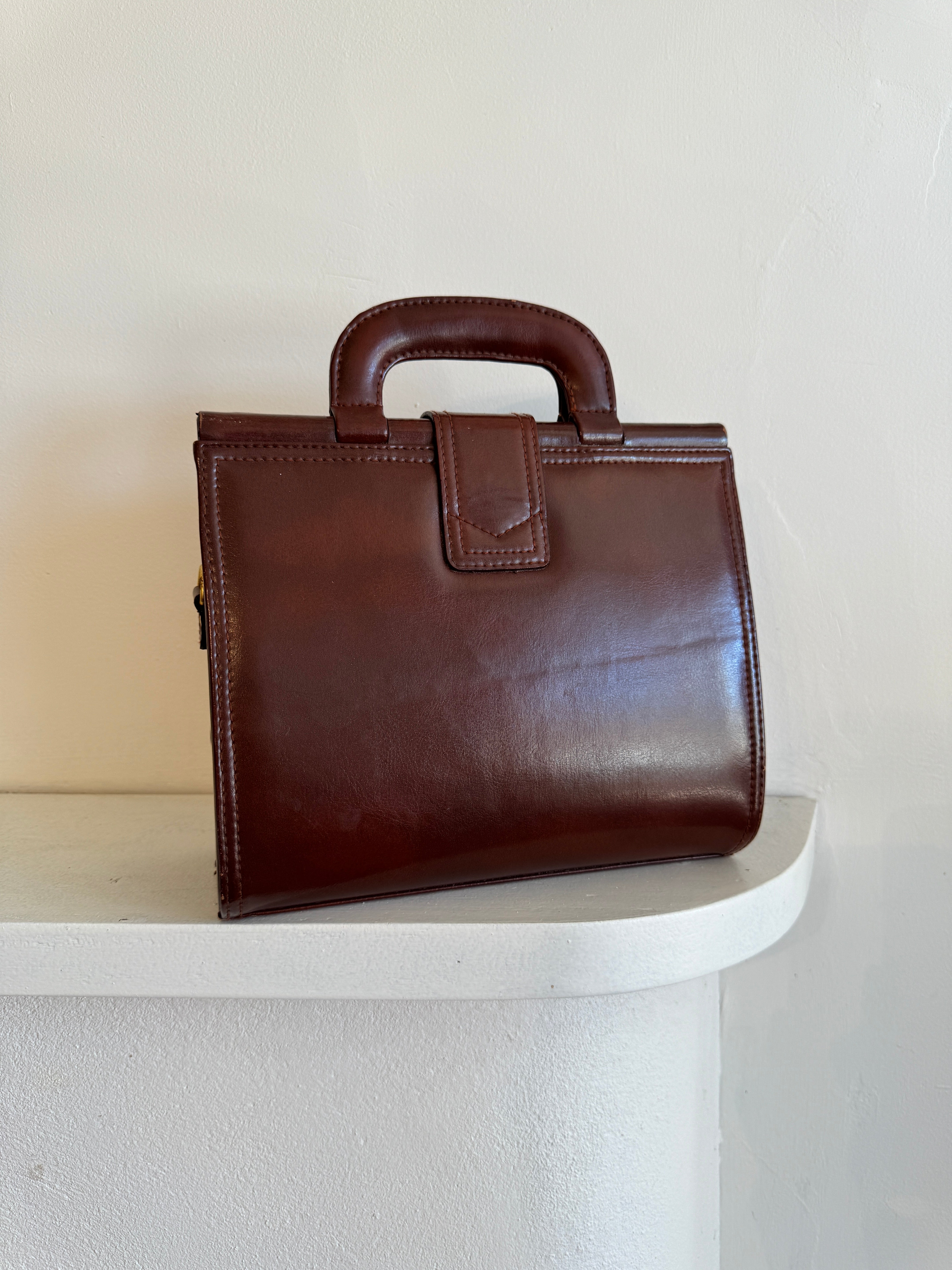 Vintage Leather Petite Briefcase