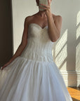 Vintage Y2K Pure Silk Drop Waist Princess Wedding Gown