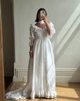Vintage 70s Australian Made Rosette Wedding Dress