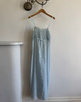 Vintage 60s Baby Blue Floral Negligee Slip
