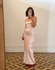 Vintage 90s Baby Pink Prom Dress