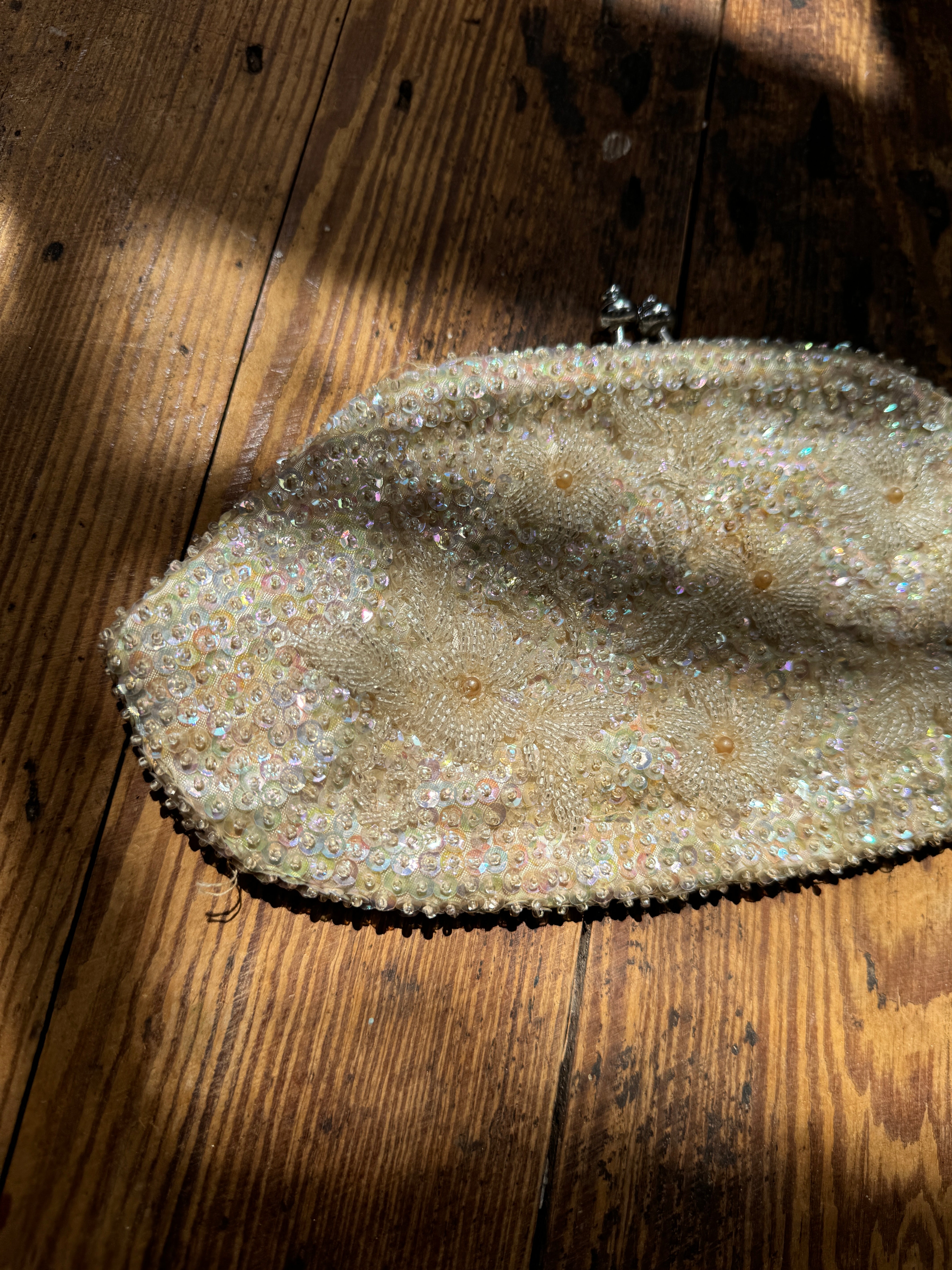Vintage Sequin Stardust Beaded Clutch