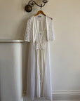 Vintage 80s Lace Peignoir and Slip Set